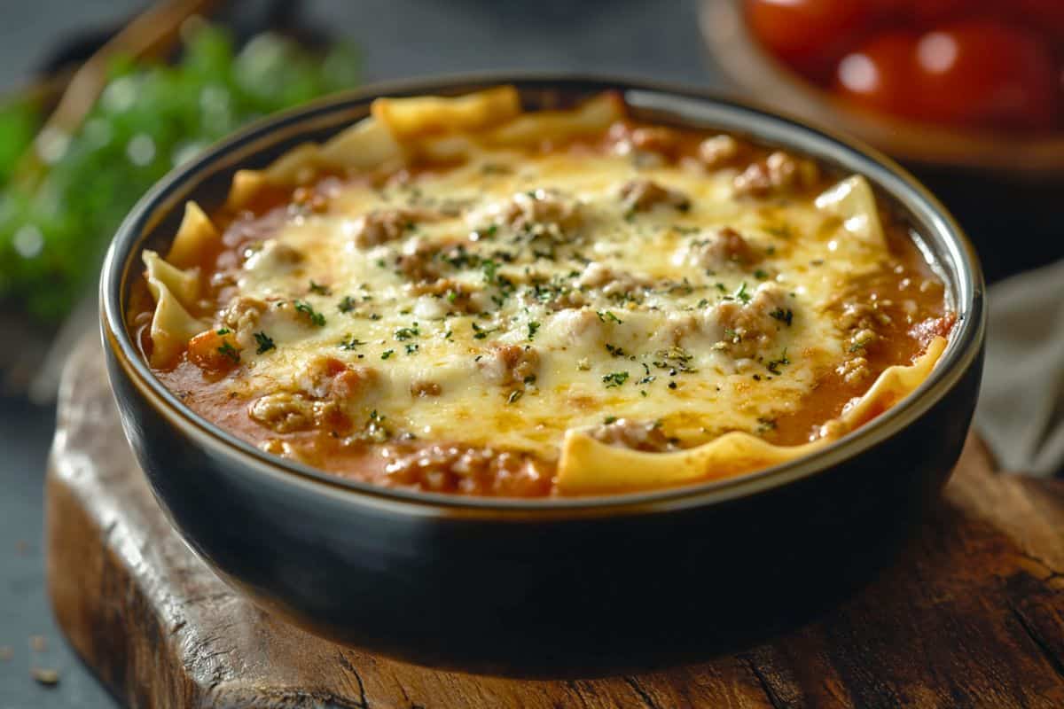 Easy & Quick Lasagna Soup