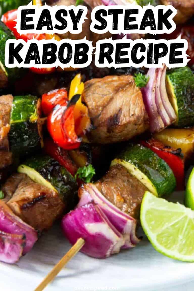 Impress your family with these juicy steak kebabs on the grill. A zesty steak skewers marinade ensures every bite of steak and veggies bursts with flavor, making it one of the best kabob recipes marinade out there!