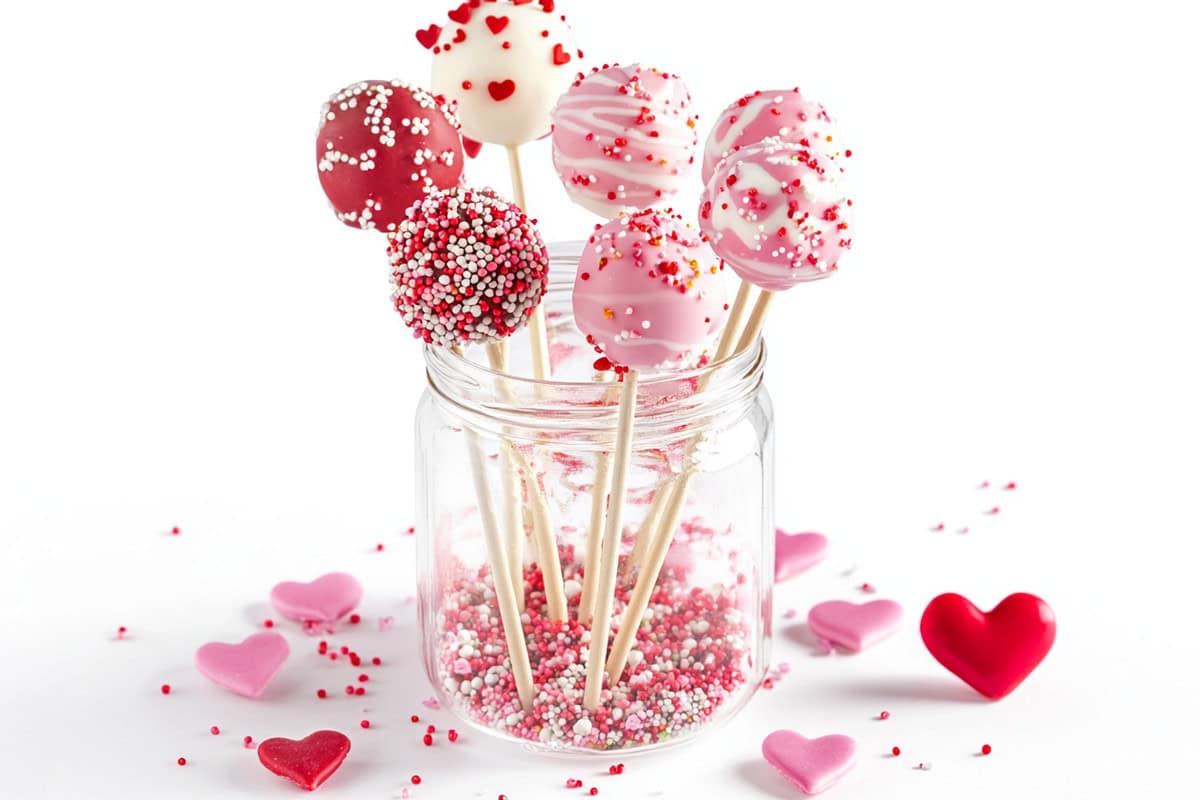 Easy Valentine Brownie Pops